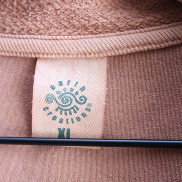 Earth Creations Orange Button-Up Sweater Jacket - Picture 3 of 7